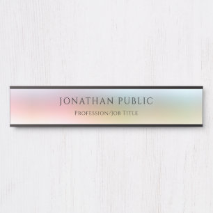 Modern Colorful Template Yellow Green Red Blue Door Sign