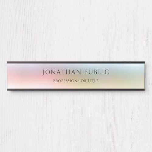 Modern Colorful Template Yellow Green Red Blue Door Sign