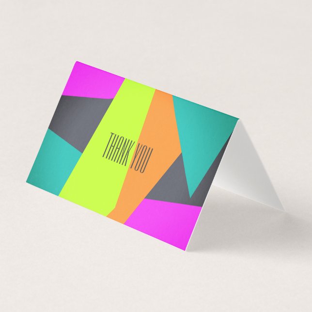 modern colorful thank you  geometric abstract art (Front)