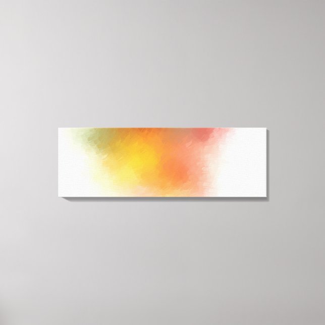 Modern Colorful Trendy Abstract Art Yellow Red Canvas Print (Front)