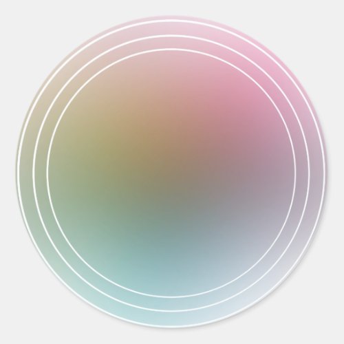 Modern Colorful Trendy Elegant Blank Template Classic Round Sticker