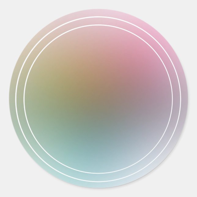 Modern Colorful Trendy Elegant Blank Template Classic Round Sticker (Front)