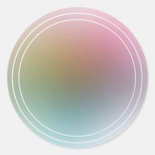 Modern Colorful Trendy Elegant Blank Template Classic Round Sticker