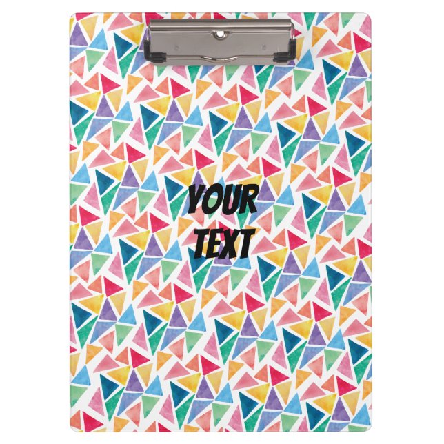 Modern Colorful Triangle Clipboard (Front)