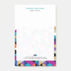 Modern Colorful Triangle Geometric Pattern Post-it Notes