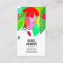 Modern colorful tropical abstract summer pattern business card