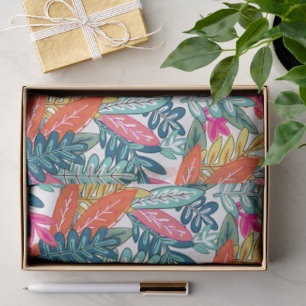 Modern Colorful Tropical Pattern Tissue Paper