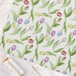 Modern Colorful Tulip Botanical Flower Fabric