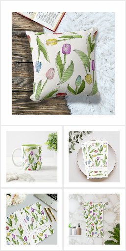 Modern Colorful Tulip Flower Custom Gifts
