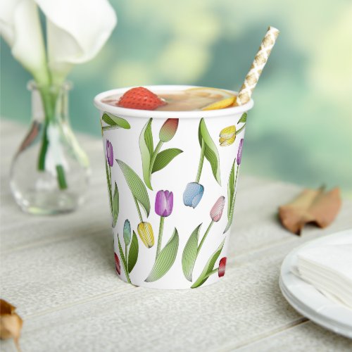 Modern Colorful Tulip Paper Cups