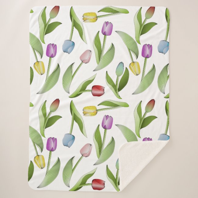 Modern Colorful Tulip Pattern Floral