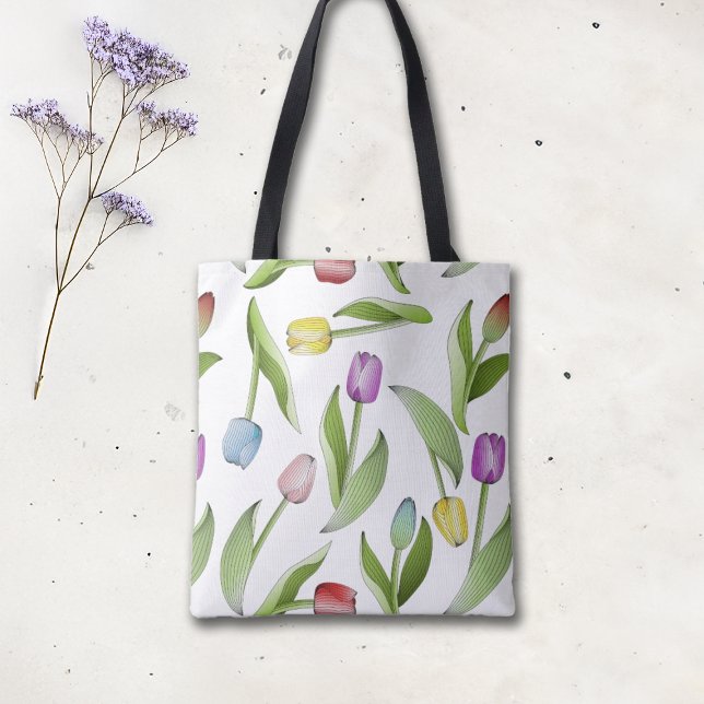 Modern Colorful Tulip Tote Bag (Creator Uploaded)