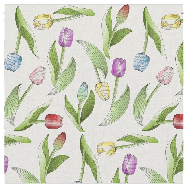 Modern Colorful Tulips Flower