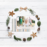 Modern colorful typography Christmas photo Holiday Card<br><div class="desc">Modern colorful typography Christmas photo holiday card.</div>