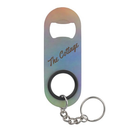 Modern Colorful _ Vacation Rental Cottage Cabin Keychain Bottle Opener