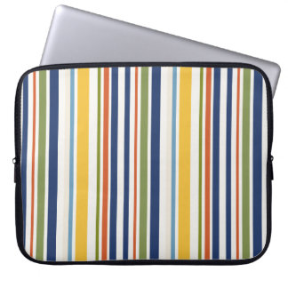 Modern Colorful Vertical Stripe Pattern Laptop Sleeve