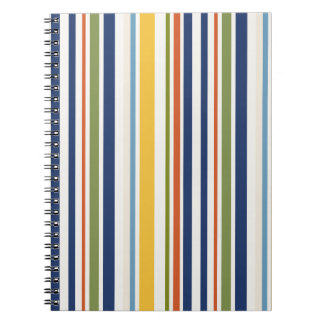 Modern Colorful Vertical Stripe Pattern Notebook