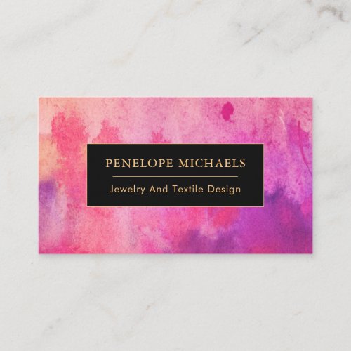 Modern Colorful Watercolor Business Card