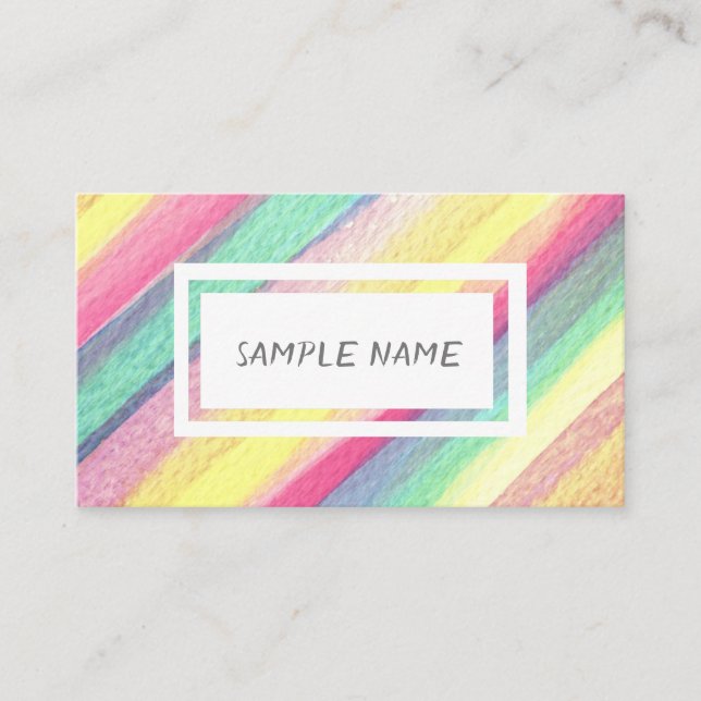 modern colorful watercolor custom  business card (Front)