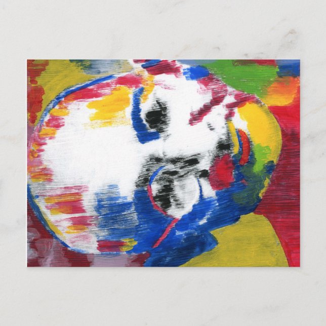 Modern Colorful Watercolor Mahatma Gandhi postcard (Front)