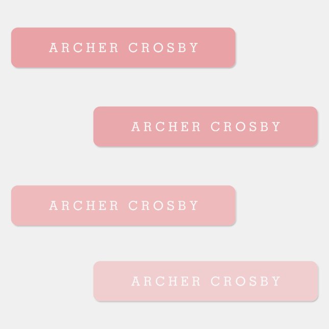 Modern Colorful Waterproof Kids Name Labels (Group)