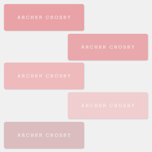 Modern Colorful Waterproof Name Labels