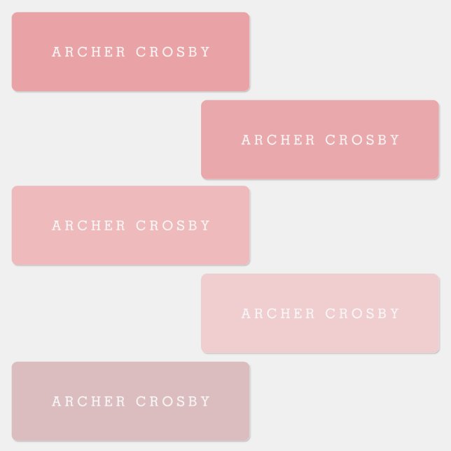 Modern Colorful Waterproof Name Labels (Group)