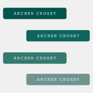 Modern Colorful Waterproof Name Labels