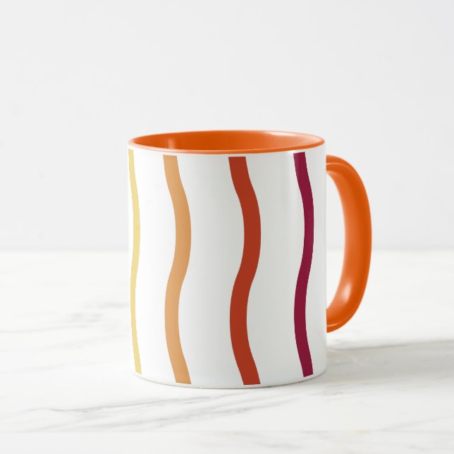 Modern Colorful Wave Pattern Mug (Front Right)