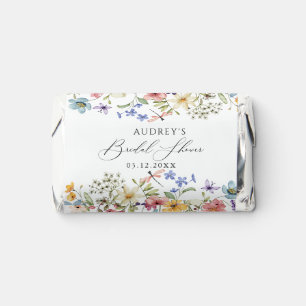 Modern Colorful Wildflower Floral Bridal Shower Hershey's Miniatures