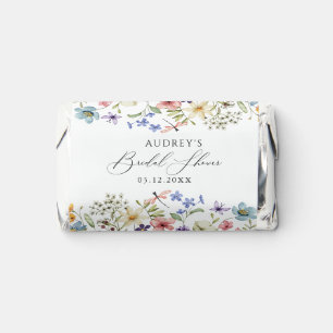 Modern Colorful Wildflower Floral Bridal Shower Hershey's Miniatures