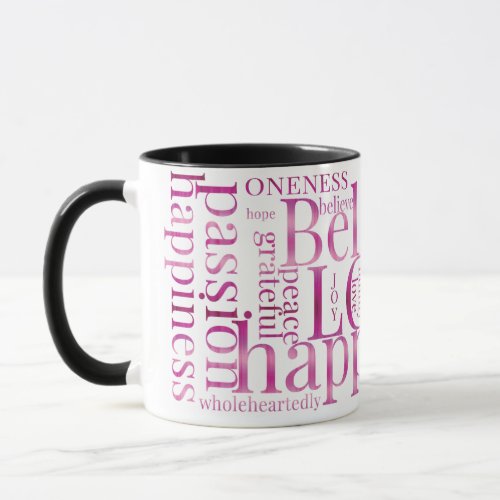 Modern Colorful Word Cloud Text Designs Mug