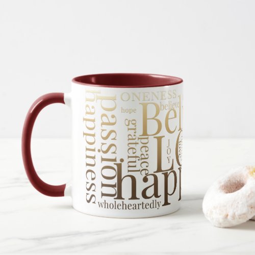 Modern Colorful Word Cloud Text Designs Mug