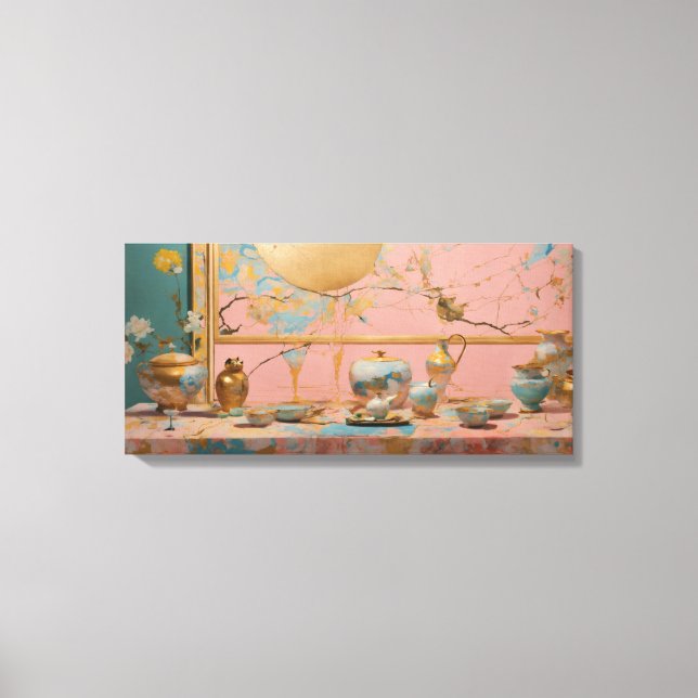 Modern Colorful Wrapped Art Canvas Print (Front)