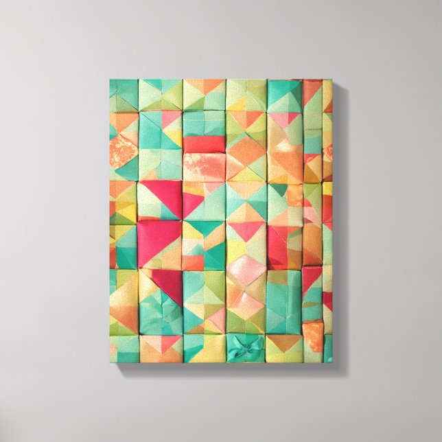 Modern Colorful Wrapped Art Canvas Print (Front)