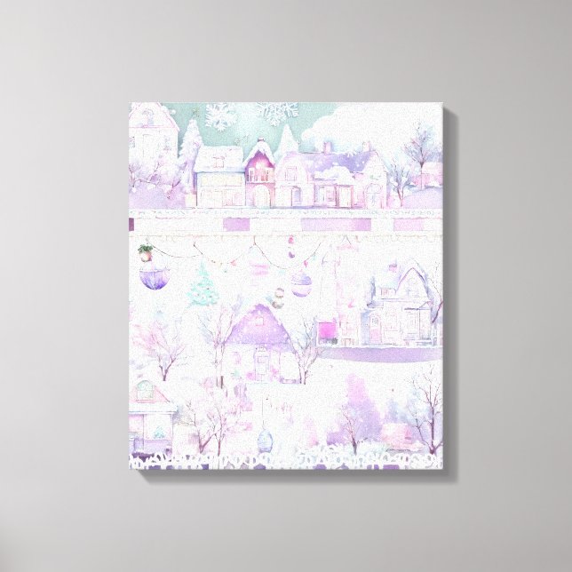 Modern Colorful Wrapped Art Canvas Print (Front)