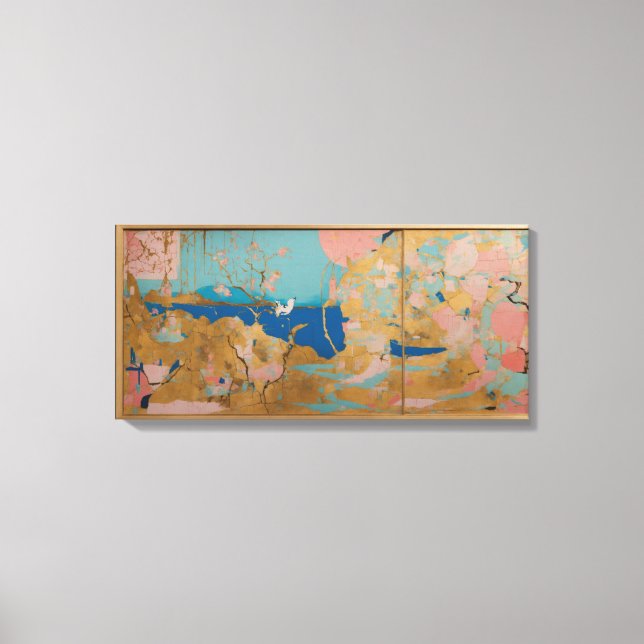 Modern Colorful Wrapped Art Canvas Print (Front)