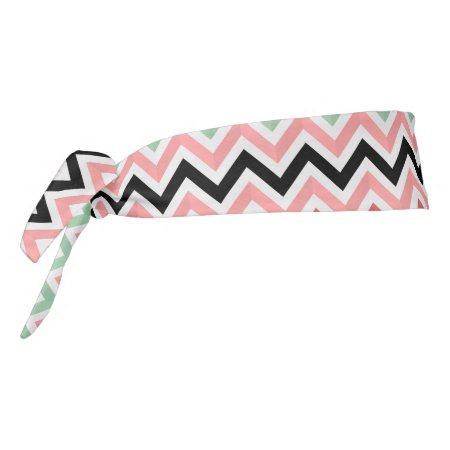 Modern Colorful Zigzag Chevron Pattern Tie Headband