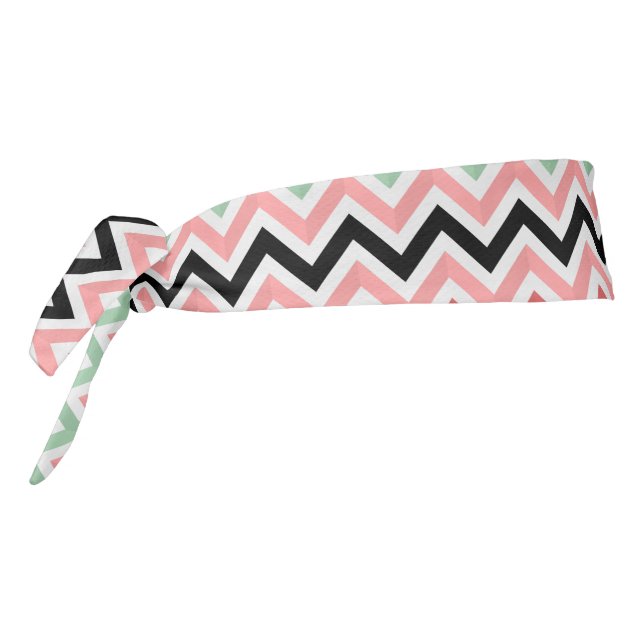 Modern Colorful Zigzag Chevron Pattern Tie Headband (Rotate 270)