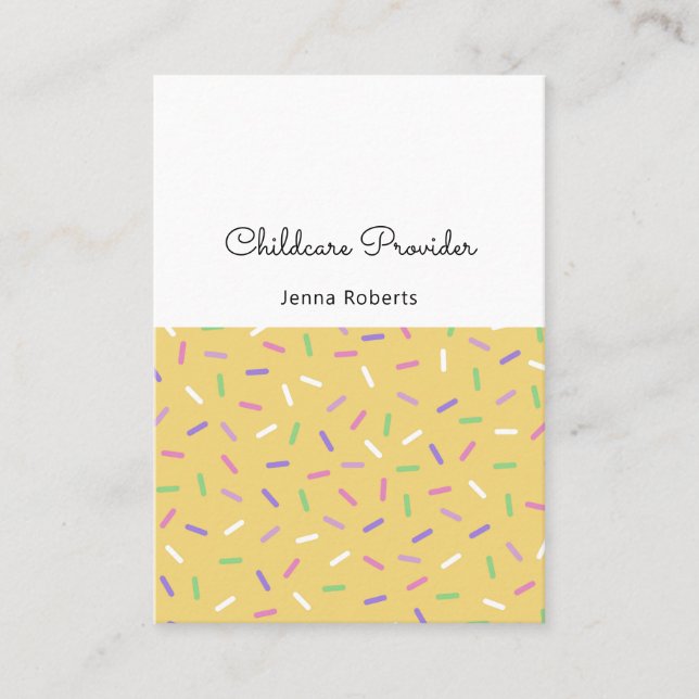 Modern, colorfull pattern business card (Front)
