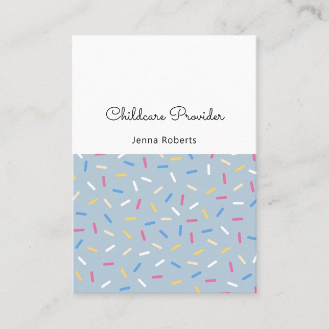 Modern, colorfull pattern business card (Front)