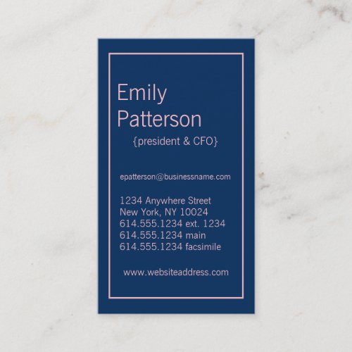 Modern Colors :: Blue &amp; Pink Business Card