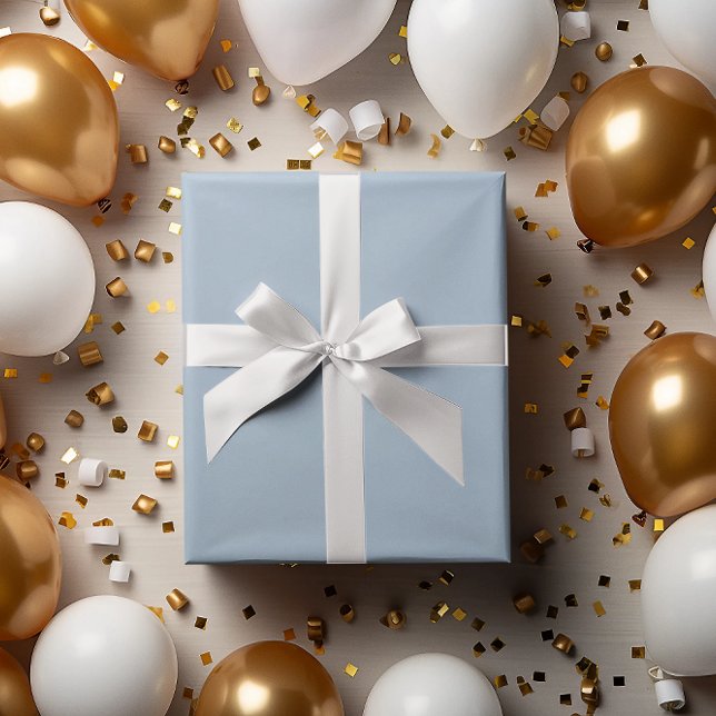 Modern Colors Breezy Baby Blue Wrapping Paper Roll (Creator Uploaded)