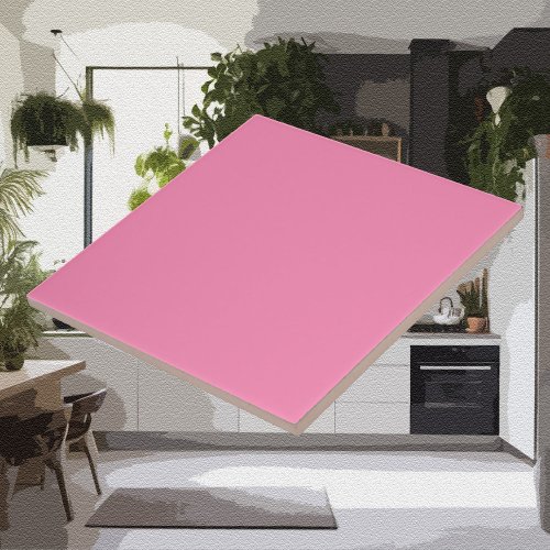 Modern Colors _ Bright Sunset Pink Ceramic Tile