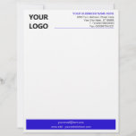 Modern Colors Business Name Letterhead with Logo<br><div class="desc">Custom Colors and Font - Your Business Office Letterhead with Logo - Add Your Logo - Image / Business Name - Company / Address - Contact Information / more - Resize and move or remove and add elements / text with Customization tool. Choose favorite elements and text colors / font...</div>