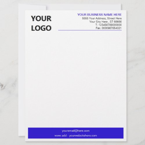 Modern Colors Business Name Letterhead with Logo