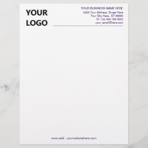 Modern Colors Business Office Letterhead with Logo