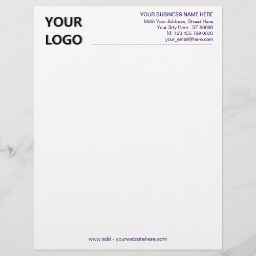 Modern Colors Business Office Letterhead with Logo