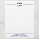 Modern Colors Business Office Letterhead with Logo<br><div class="desc">Your Colors and Font Simple Personalized Modern Business Office Letterhead with Your Logo - Add your logo - image / text - info / more - Resize and Move or Remove / Add Elements - Image / Text with Customization Tool. Choose / Add Your Text / Elements Colors / Font...</div>