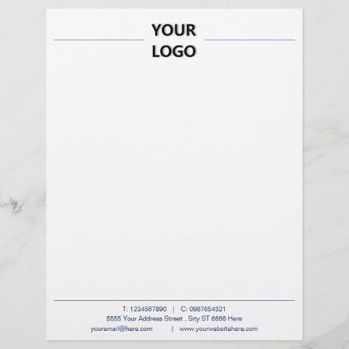 Modern Colors Business Office Letterhead with Logo